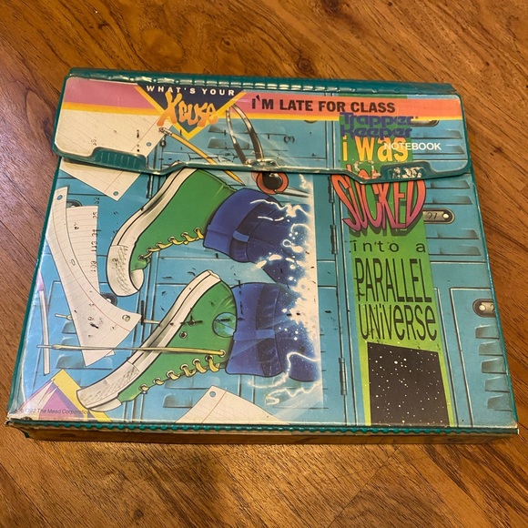 Vintage 1992 Trapper Keeper RARE Parallel Universe chucks school - Picture 2 of 8